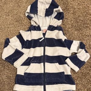 Striped Navy and White Kids Hoodie